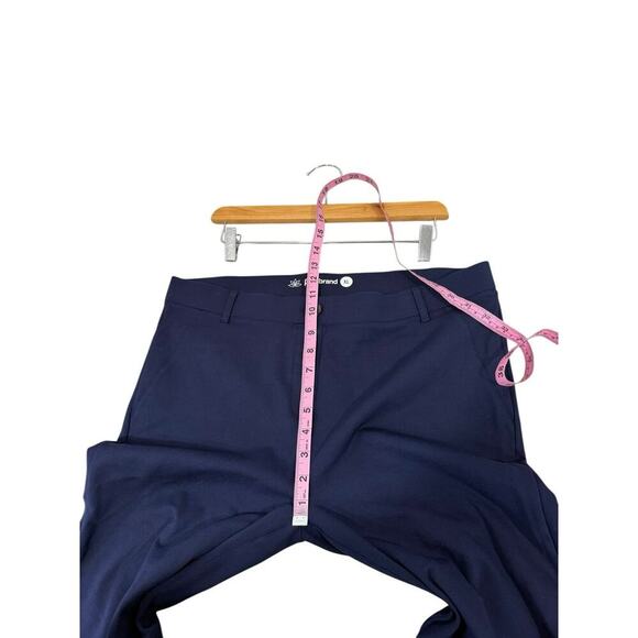 Betabrand Navy Blue Stretch Pull On Capri Pants Professional Work Womens XL - Picture 6 of 7